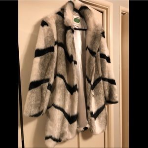 Anthropologie faux fur coat